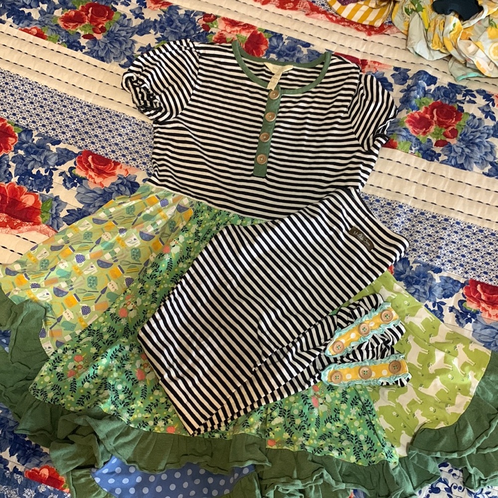 Girls Matilda Jane dress and legging set